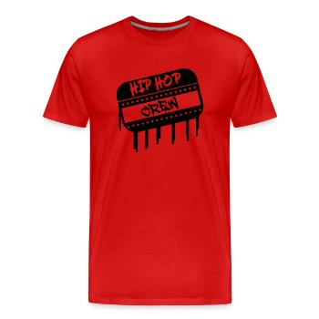 Équipe de hip-hop - T-shirt bio Premium Homme - rouge - Devant - Damien (186cm)