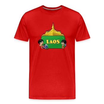 Laos Laos Laotian Fille Robe Lao I Cadeau - T-shirt bio Premium Homme - rouge - Devant - Damien (186cm)