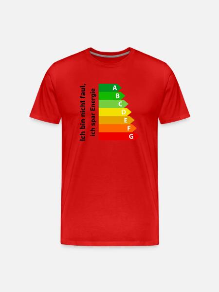 Energie sparen - Männer Premium Bio T-Shirt - Rot