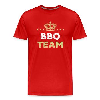 Équipe Bbq - T-shirt bio Premium Homme - rouge - Devant - Damien (186cm)