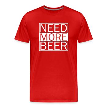 Funny Beer Saying Gift Idea Party - T-shirt bio Premium Homme - rouge - Devant - Damien (186cm)