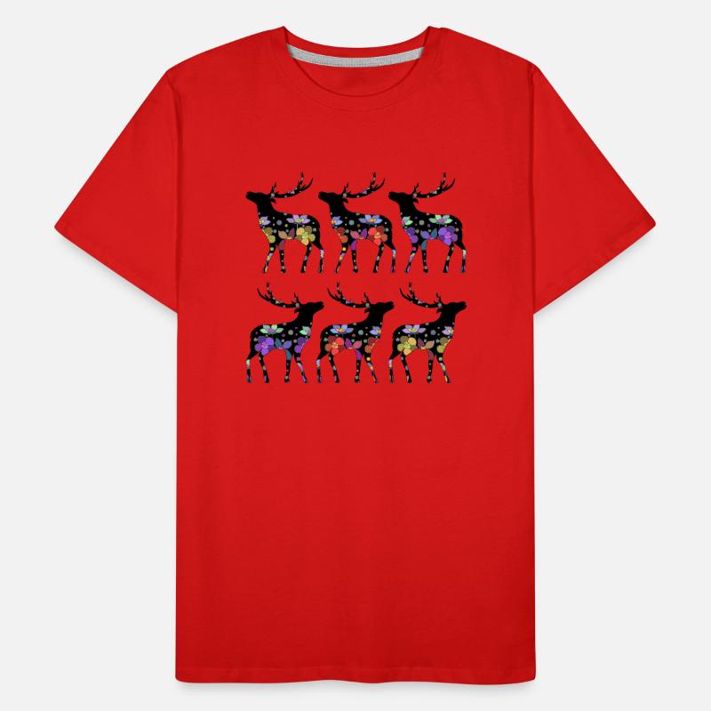 Hirsch Männer Premium Bio T-Shirt