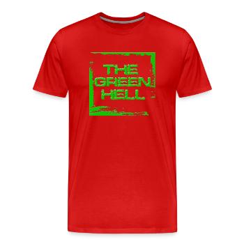 Green Hell - Männer Premium Bio T-Shirt - Rot - Vorne - Damien (186cm)