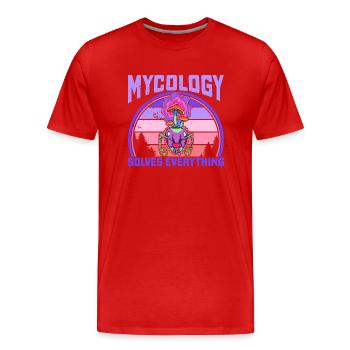 Biology Biologist Ant Mycology Zombie Uni - Men's Premium Organic T-Shirt - red - Front - Damien (186cm)