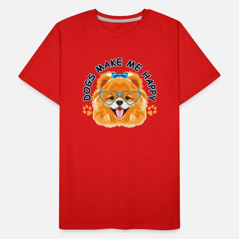 Hunde machen mich glücklich Männer Premium Bio T-Shirt