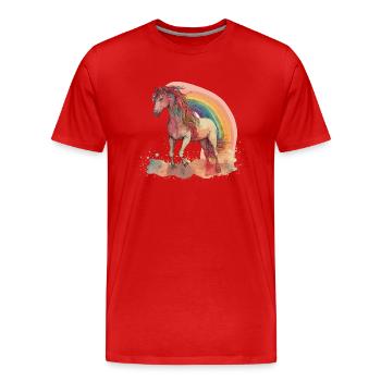 Fantastic Horse - Men's Premium Organic T-Shirt - red - Front - Damien (186cm)