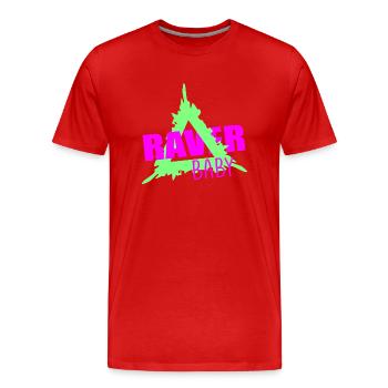 Raver bébé - T-shirt bio Premium Homme - rouge - Devant - Damien (186cm)