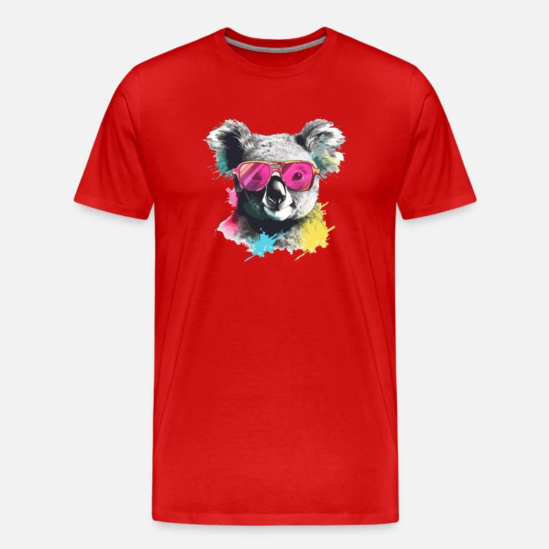 Foo der Koala - Männer Premium Bio T-Shirt - Rot