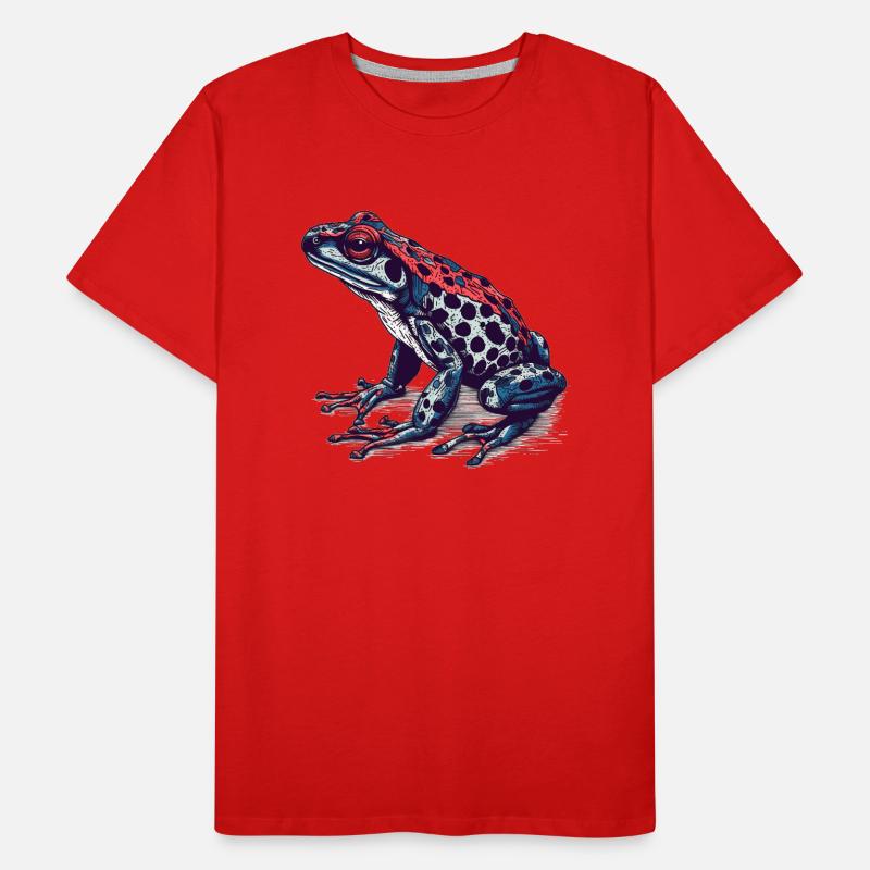 Poison dart frog amphibian in great retro look Men's Premium Organic T-Shirt