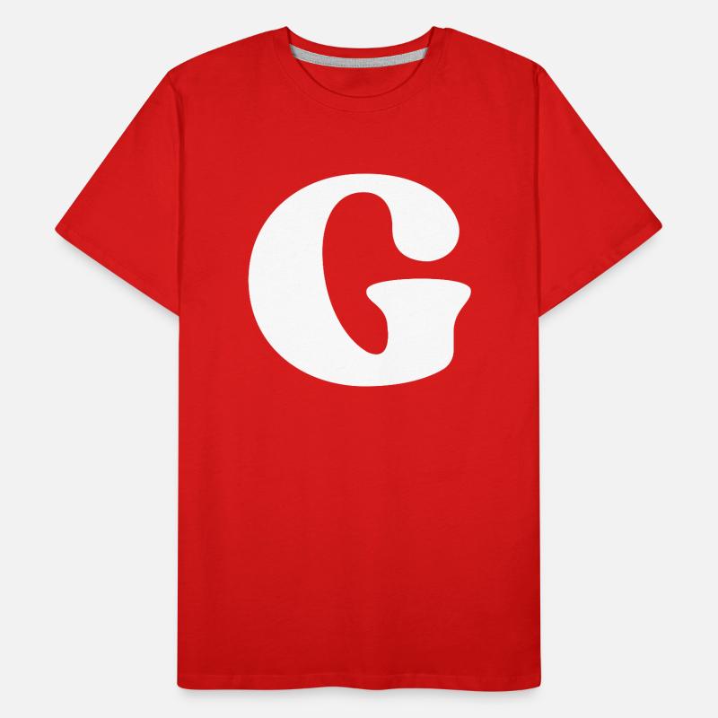 Buchstabe g Männer Premium Bio T-Shirt