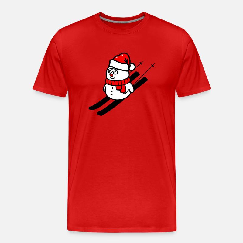 schnemann ski - Männer Premium Bio T-Shirt - Rot
