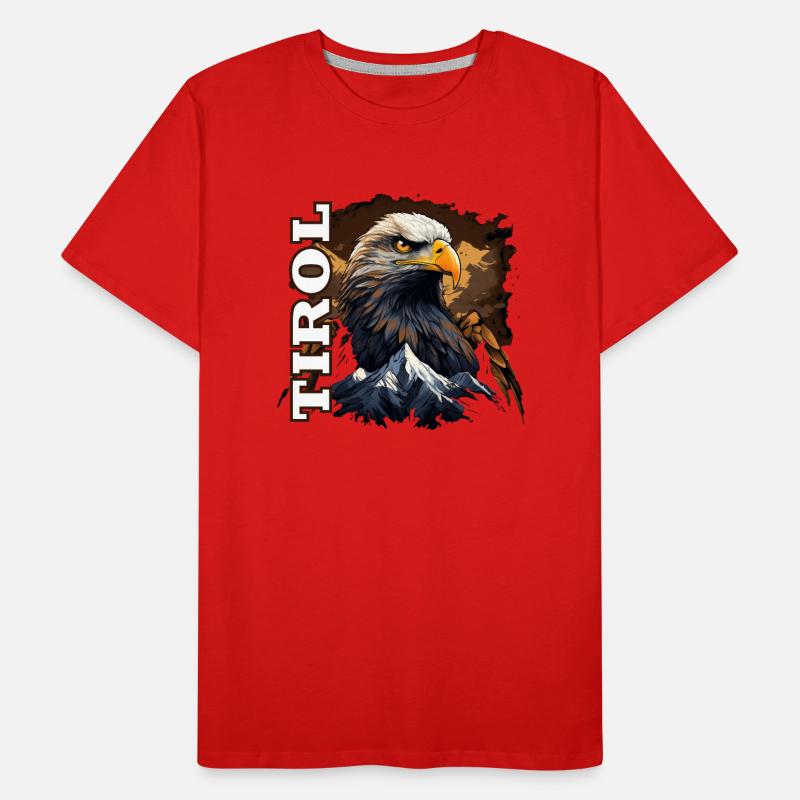 Tirol Design with Tyrolean Eagle & Mountain Men's Premium Organic T-Shirt