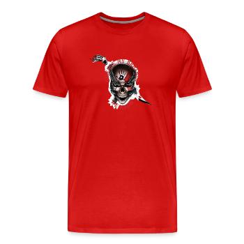 dark brotherhood - Men's Premium Organic T-Shirt - red - Front - Damien (186cm)