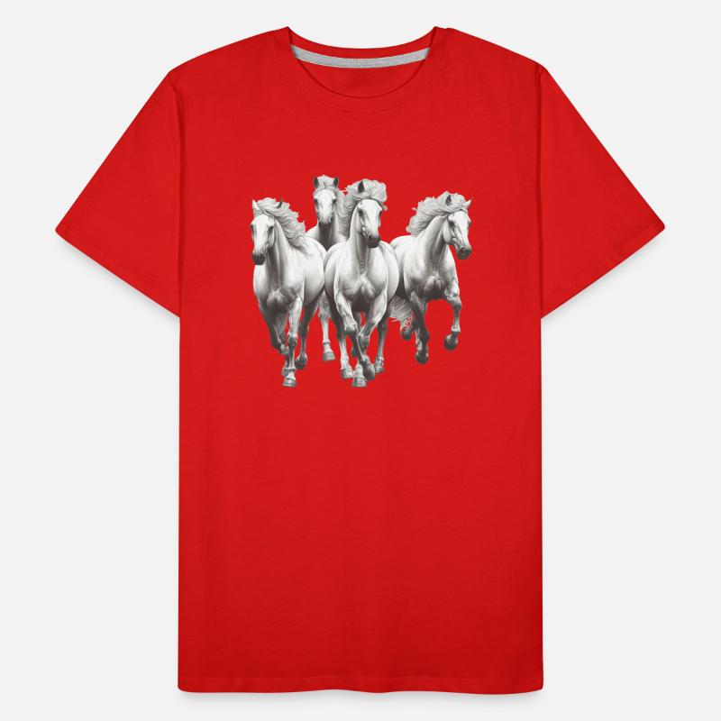 Chevaux T-shirt bio Premium Homme