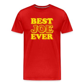 Funny gift with first name Joe - Men's Premium Organic T-Shirt - red - Front - Damien (186cm)