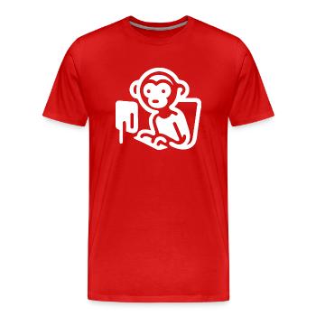 Code Affe - Männer Premium Bio T-Shirt - Rot - Vorne - Damien (186cm)
