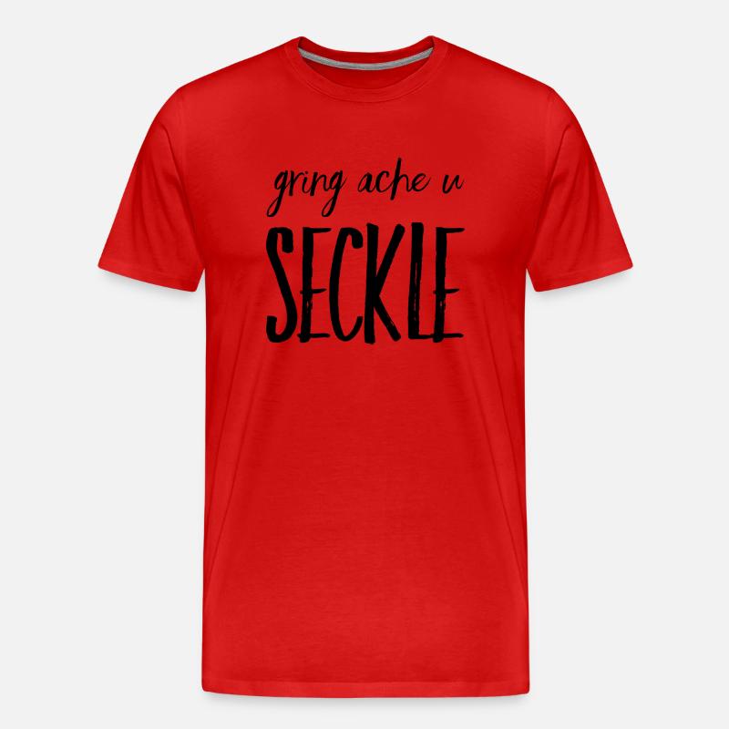 Gring ache u seckle - Männer Premium Bio T-Shirt - Rot