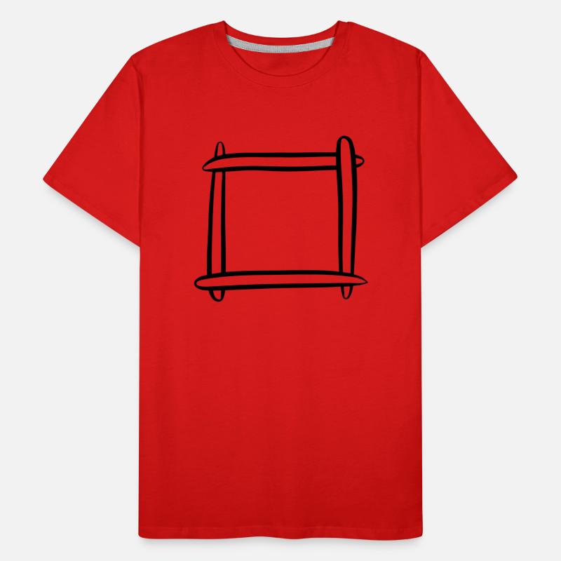 Dekorativer Rahmen / Bilderrahmen. Vorlage. Männer Premium Bio T-Shirt