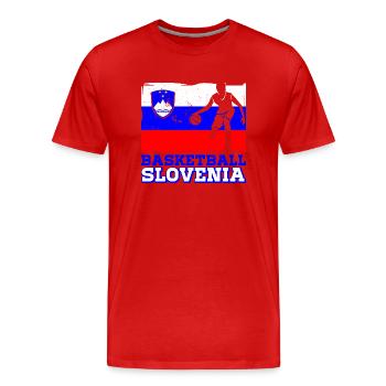 Slowenien Balkan Flagge Slowenen Urlaub - Männer Premium Bio T-Shirt - Rot - Vorne - Damien (186cm)