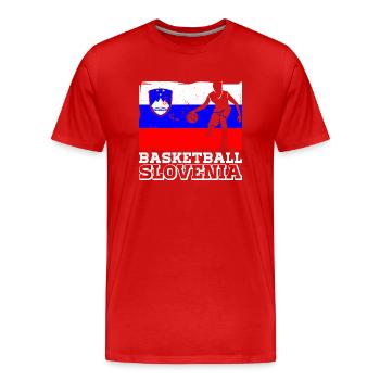 Slowenien Balkan Flagge Slowenen Urlaub - Männer Premium Bio T-Shirt - Rot - Vorne - Damien (186cm)