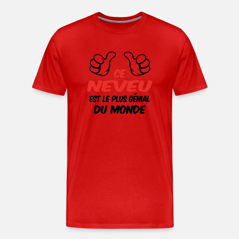 BESTER NEFFE - Männer Premium Bio T-Shirt - Rot