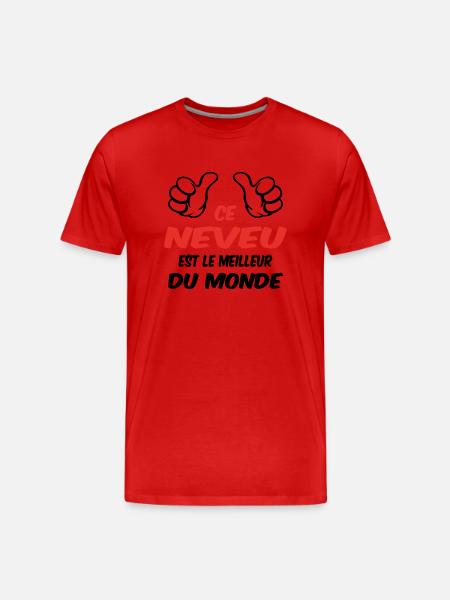 BESTER NEFFE - Männer Premium Bio T-Shirt - Rot