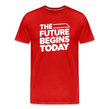 back to school - Men's Premium Organic T-Shirt - red - Front - Damien (186cm)