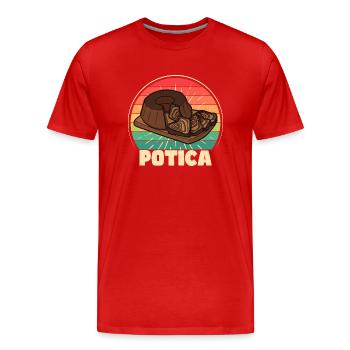 Potica Rollkuchen Slowenien Osteuropa Rezept - Männer Premium Bio T-Shirt - Rot - Vorne - Damien (186cm)