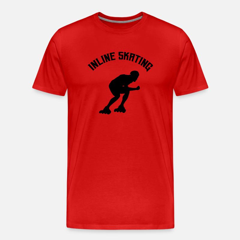 inline skating - Männer Premium Bio T-Shirt - Rot