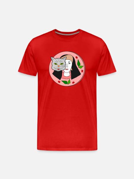 Dame Chat - T-shirt bio Premium Homme - rouge