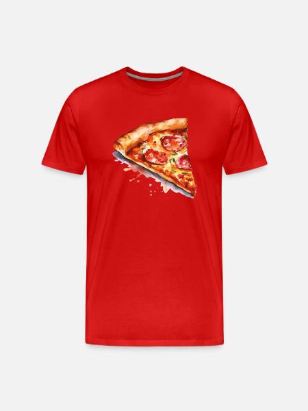 pizza - Men's Premium Organic T-Shirt - red