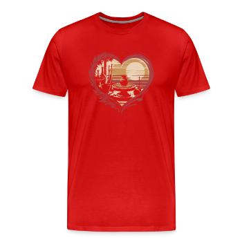 Poterie Poterie - T-shirt bio Premium Homme - rouge - Devant - Damien (186cm)