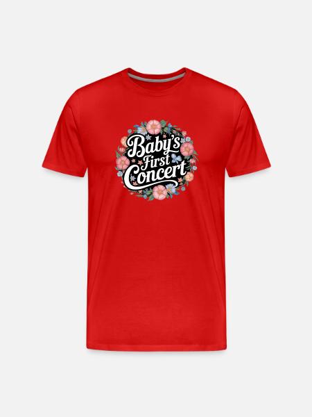 Baby's First Concert 16 - Männer Premium Bio T-Shirt - Rot