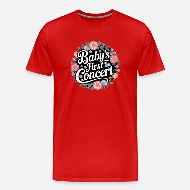 Baby's First Concert 16 - Männer Premium Bio T-Shirt - Rot