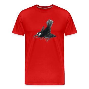 Rabenkrähe 2 - Männer Premium Bio T-Shirt - Rot - Vorne - Damien (186cm)
