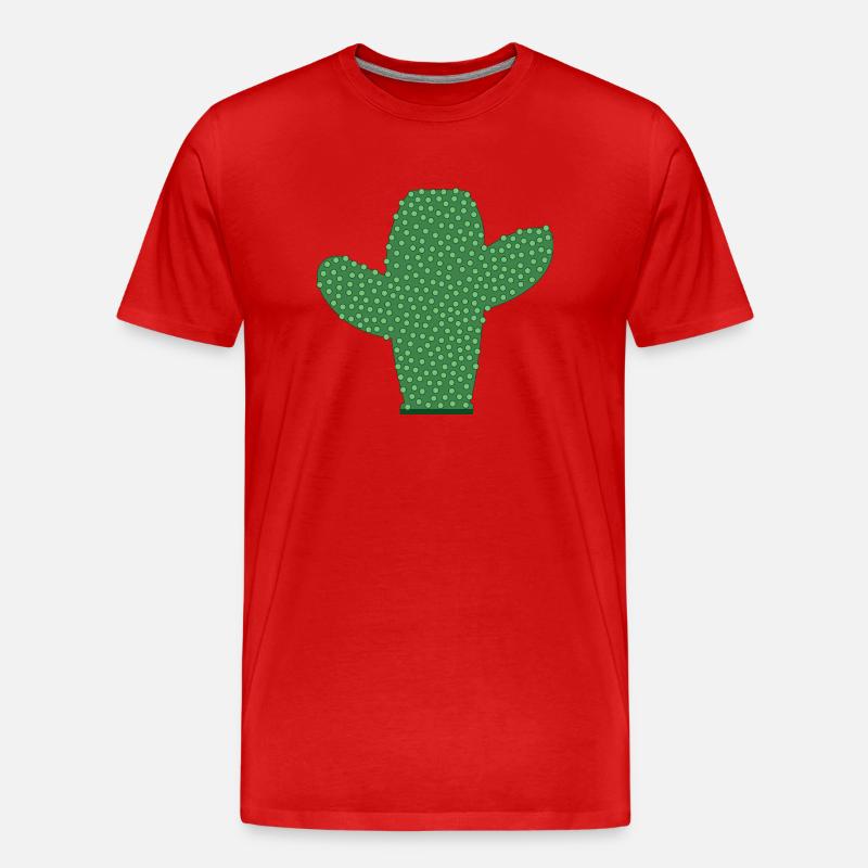 Kaktus - Männer Premium Bio T-Shirt - Rot