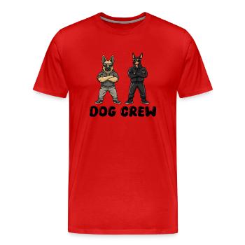 Équipage canin - T-shirt bio Premium Homme - rouge - Devant - Damien (186cm)