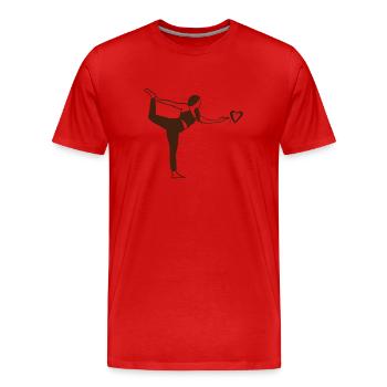 EliCorna - Männer Premium Bio T-Shirt - Rot - Vorne - Damien (186cm)