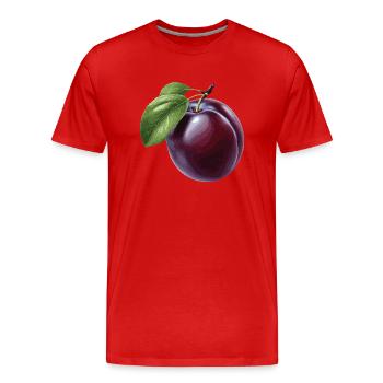 Prune - T-shirt bio Premium Homme - rouge - Devant - Damien (186cm)
