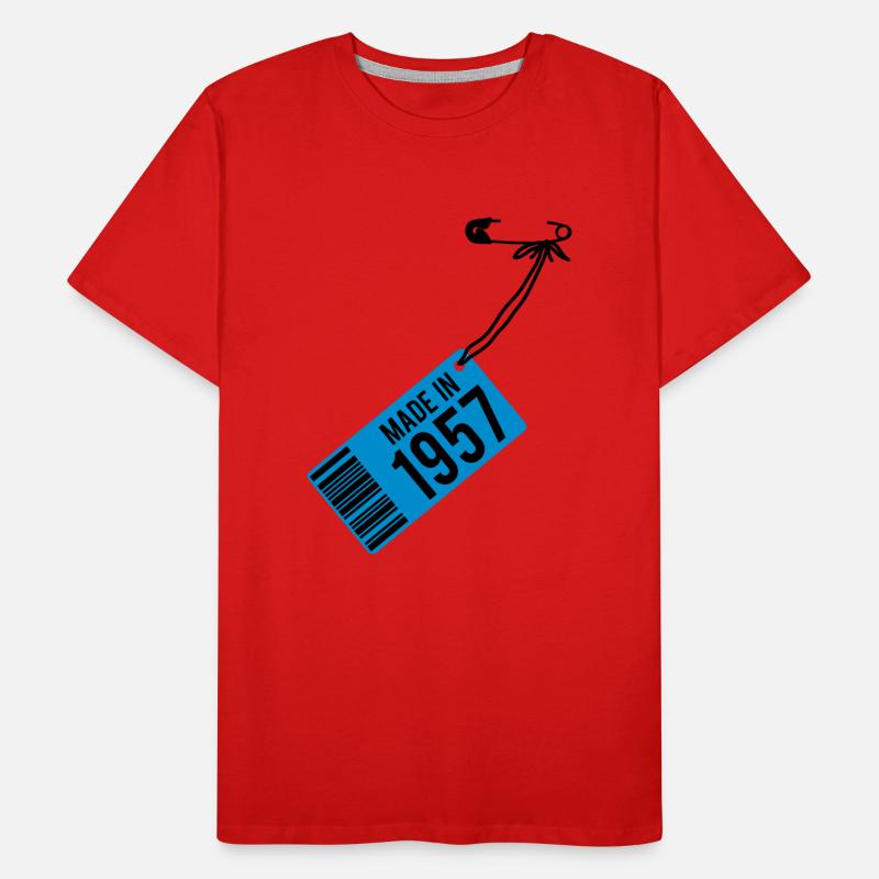 T-shirt anniversaire 1957 T-shirt bio Premium Homme