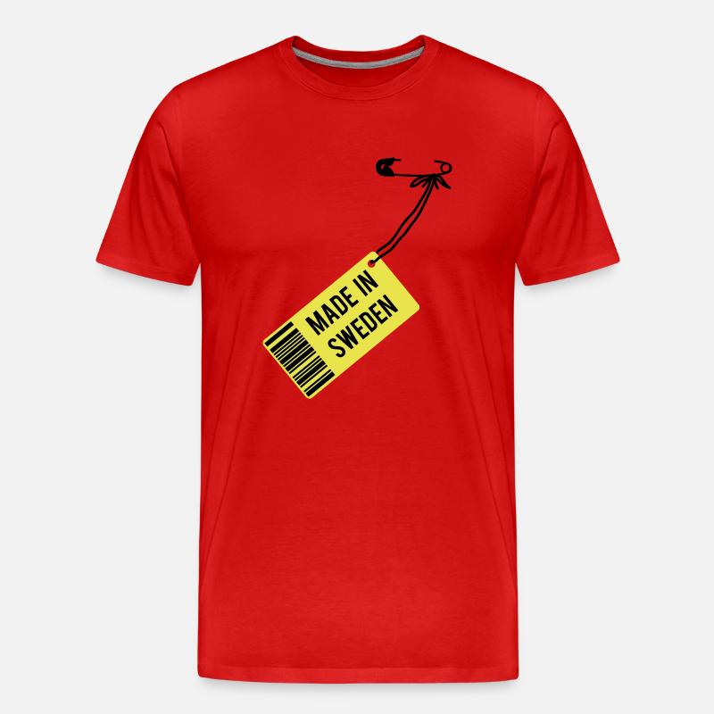 Made in Sweden - Männer Premium Bio T-Shirt - Rot