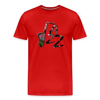 JAZZ - T-shirt bio Premium Homme - rouge - Devant - Damien (186cm)