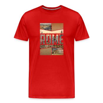 Rome Roma Rome conception de la ville comme un souvenir - T-shirt bio Premium Homme - rouge - Devant - Damien (186cm)