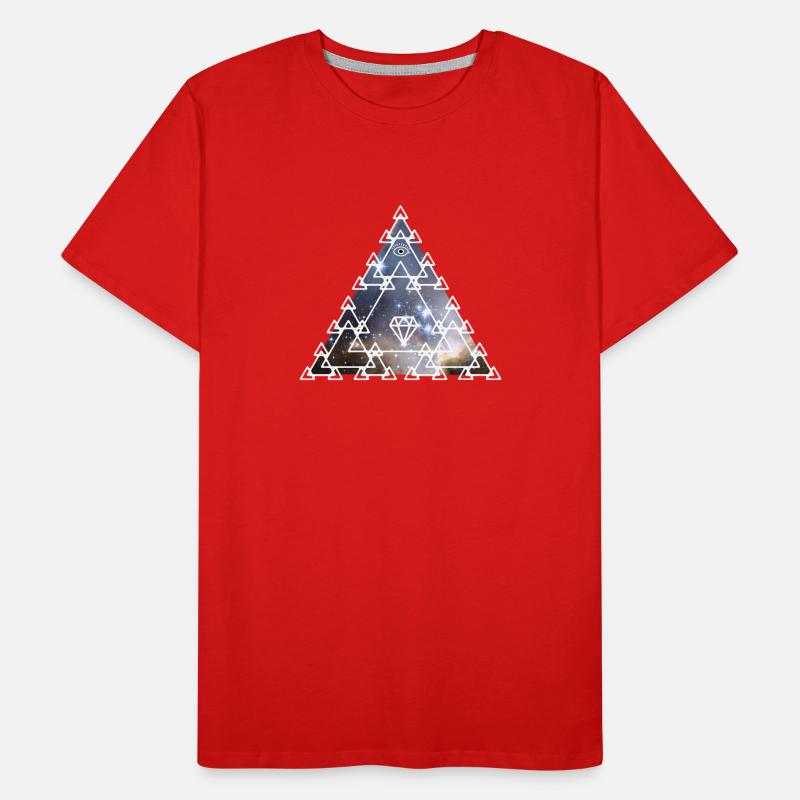Illuminati Pyramide oeil univers Alien Nerd pc T-shirt bio Premium Homme