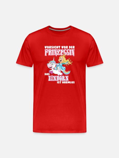 Einhorn - Männer Premium Bio T-Shirt - Rot