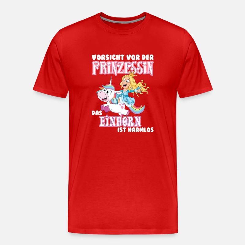 Einhorn - Männer Premium Bio T-Shirt - Rot