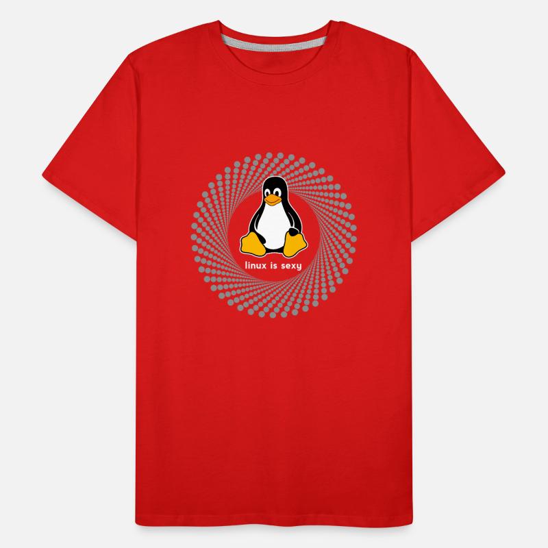 Pinguin pc Computer Nerd sysadmin Programm geek Männer Premium Bio T-Shirt