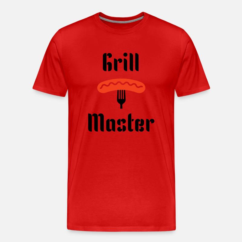 grill master2 - Männer Premium Bio T-Shirt - Rot
