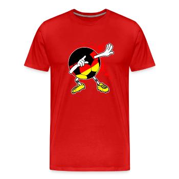 Deutschland Fußball WM Nationalmannschaft - Männer Premium Bio T-Shirt - Rot - Vorne - Damien (186cm)