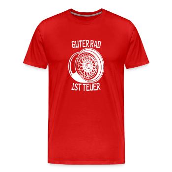 bon vélo est cher - T-shirt bio Premium Homme - rouge - Devant - Damien (186cm)